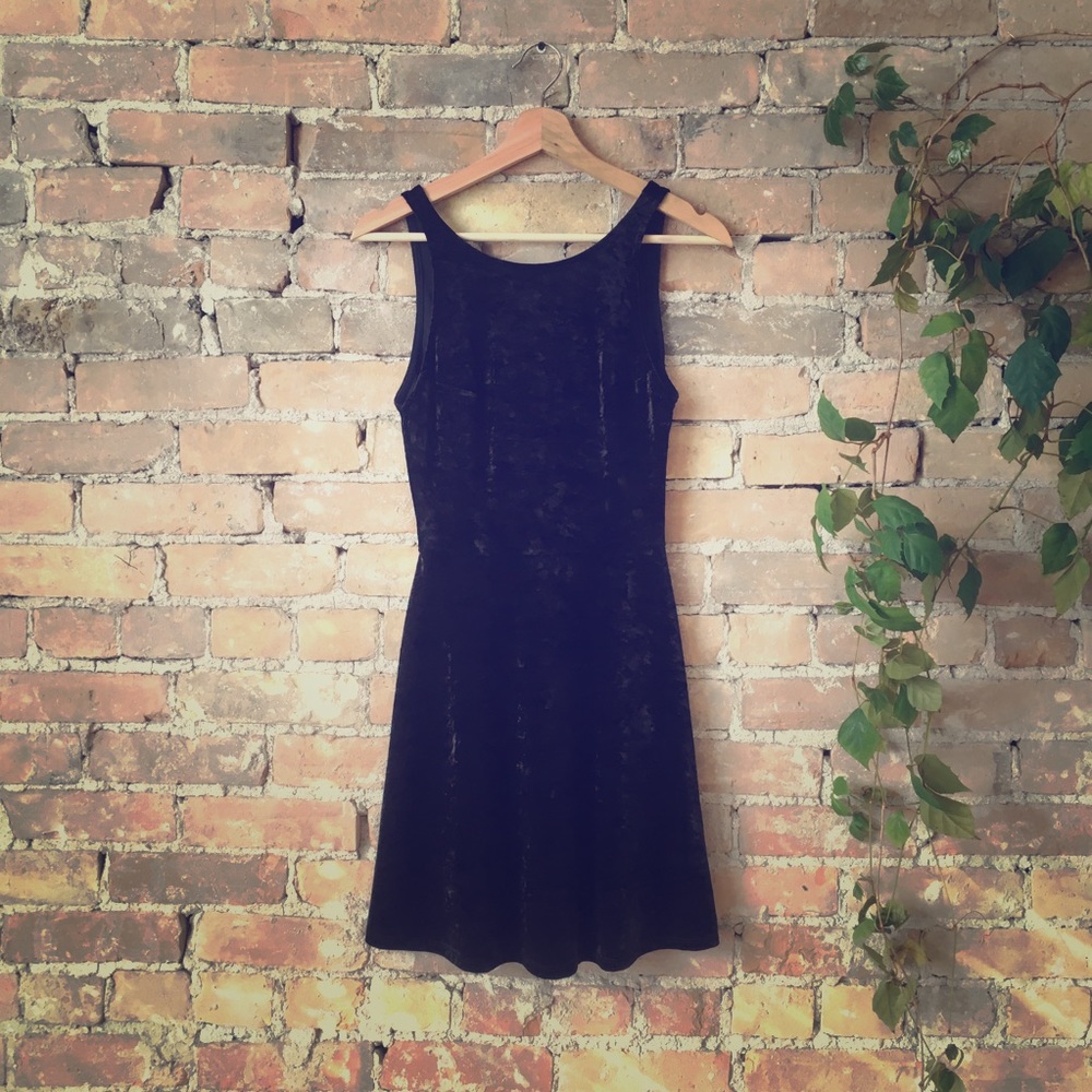 Little Black Velvet Dress
